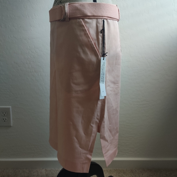 🆕 Susana Moraco Ballet/ Baby Pink cotton Midi skirt with pockets and belt (4) - Picture 2 of 14